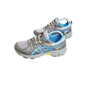 Asics Mens Gel-Venture Size 7 1/2 Trail Running Shoes Gray & Blue 1011A560